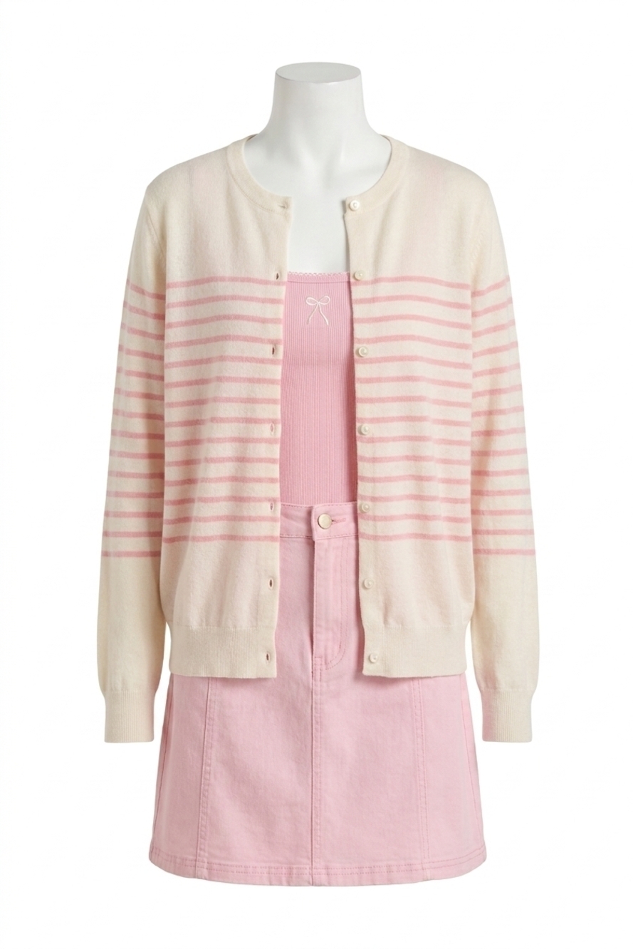 NEW SKIES ARE BLUE missy cardigan in pink